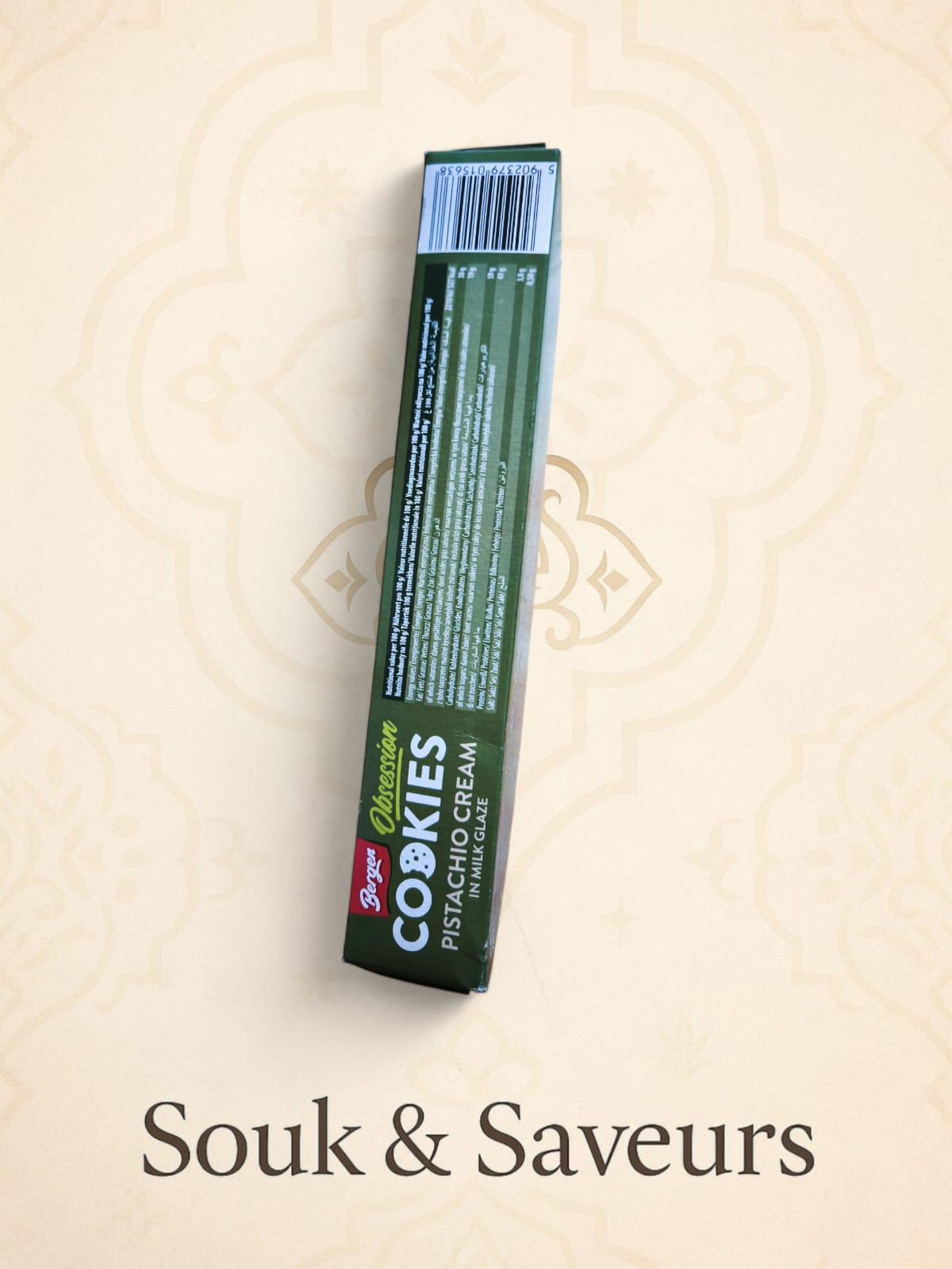 Bergen Obsession Cookies à la Pistache – Crème de pistache enrobée de lait (128 g)