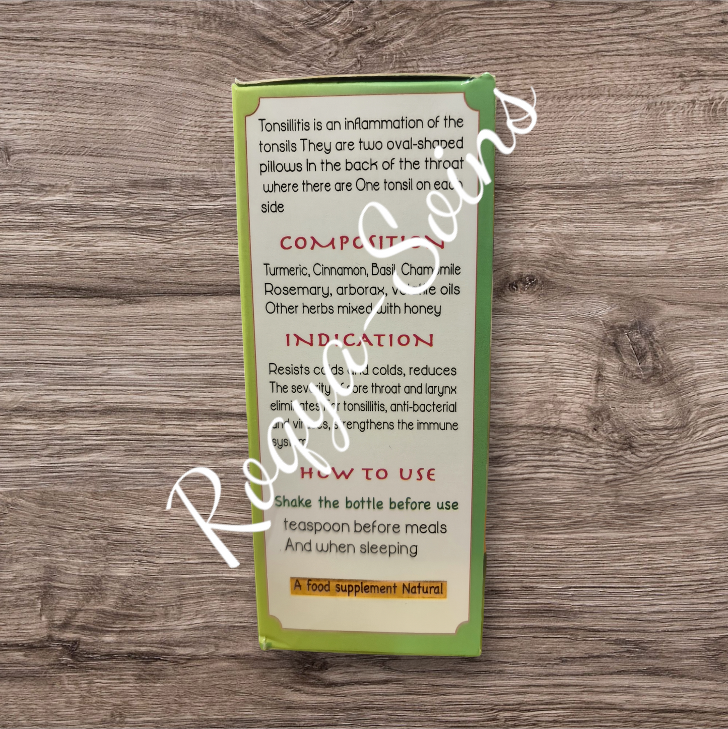 Sirop pour maux de gorge ( angines )
