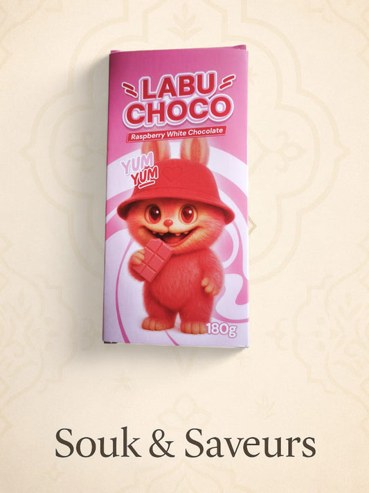 Labu Choco – Chocolat blanc à la framboise (180 g)