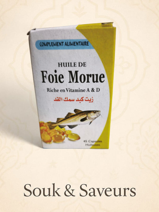 Gelules Huile de Foie de Morue – boite de 45 unités