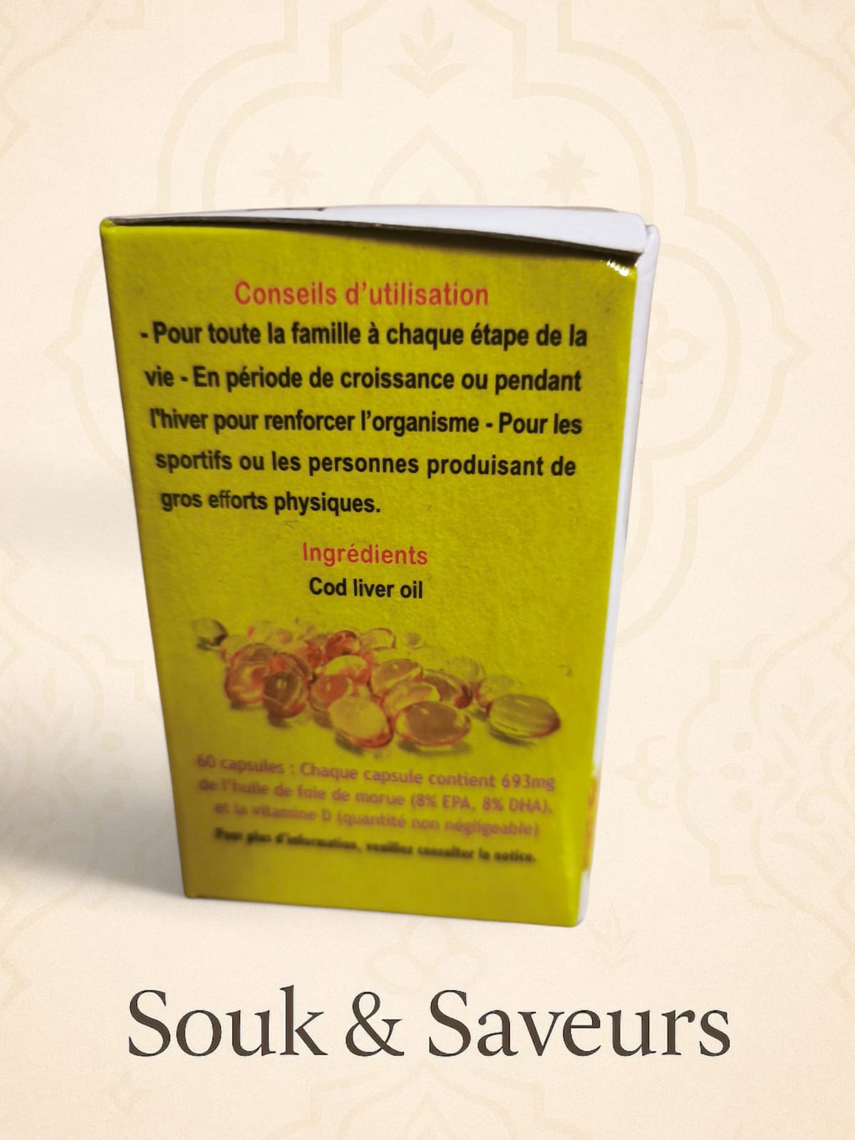 Gelules Huile de Foie de Morue – boite de 45 unités