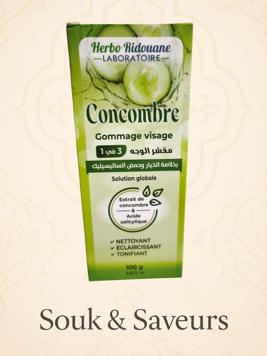 Gommage visage au concombre - 100 gr