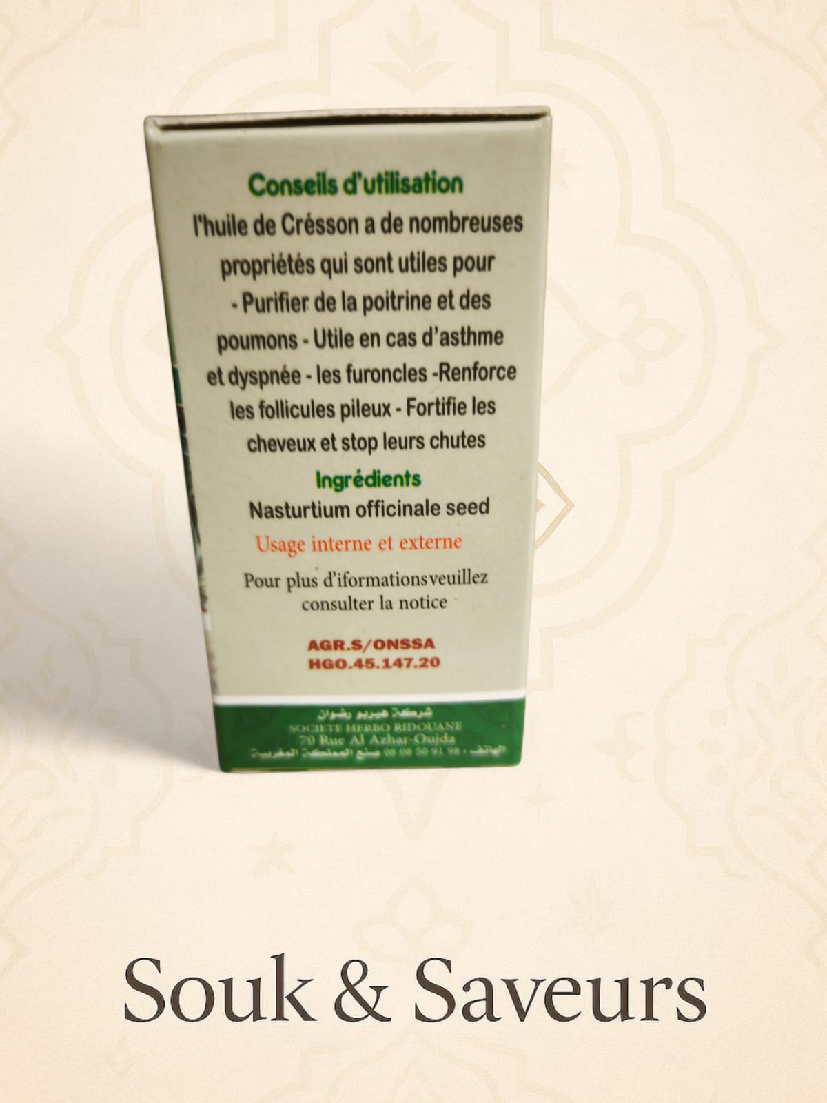 Huile de Cresson – 30 ml | Végétale et Vierge