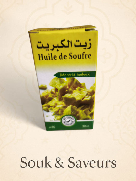 Huile de Soufre – 30 ml | Soin naturel pour peaux à problèmes