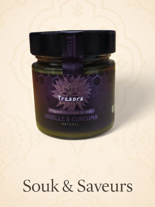 Miel Nigelle et Curcuma 250 gr