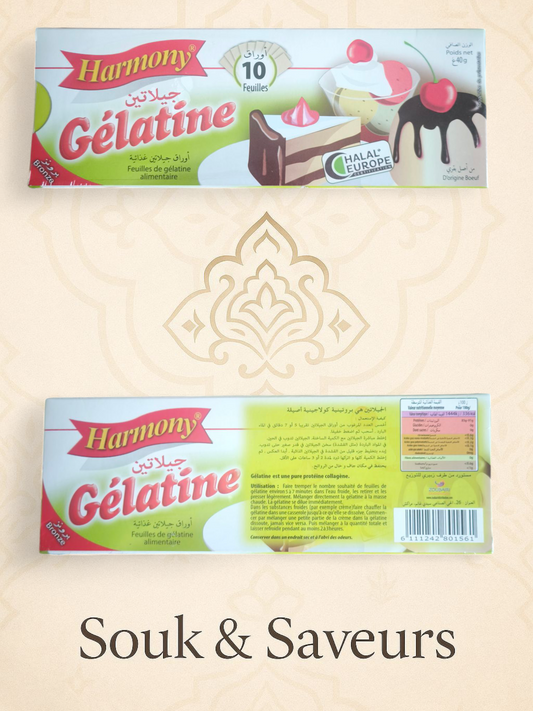 Gélatine Alimentaire en Feuilles ( x 10 feuilles ) 40 gr