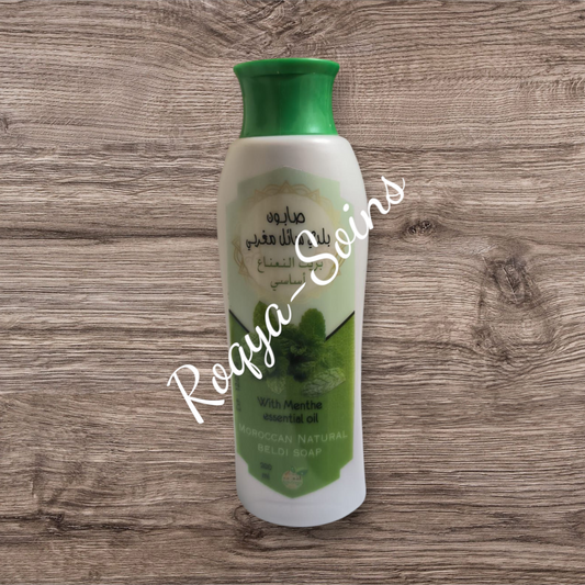 Savon Noir Liquide à l'huile Essentielle de Menthe 200 ml
