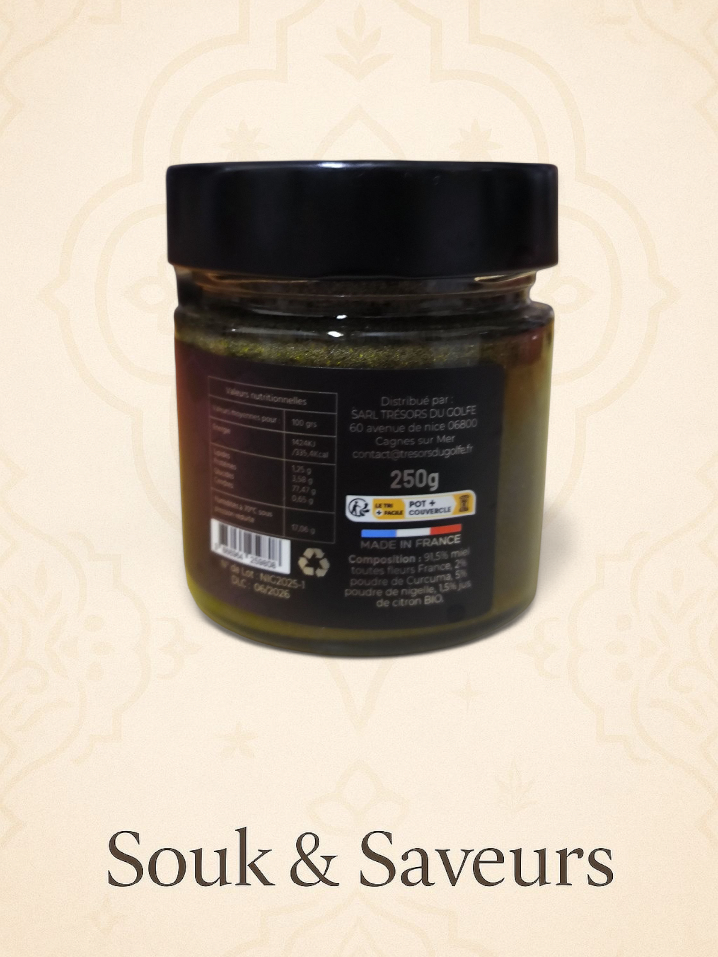 Miel Nigelle et Curcuma 250 gr